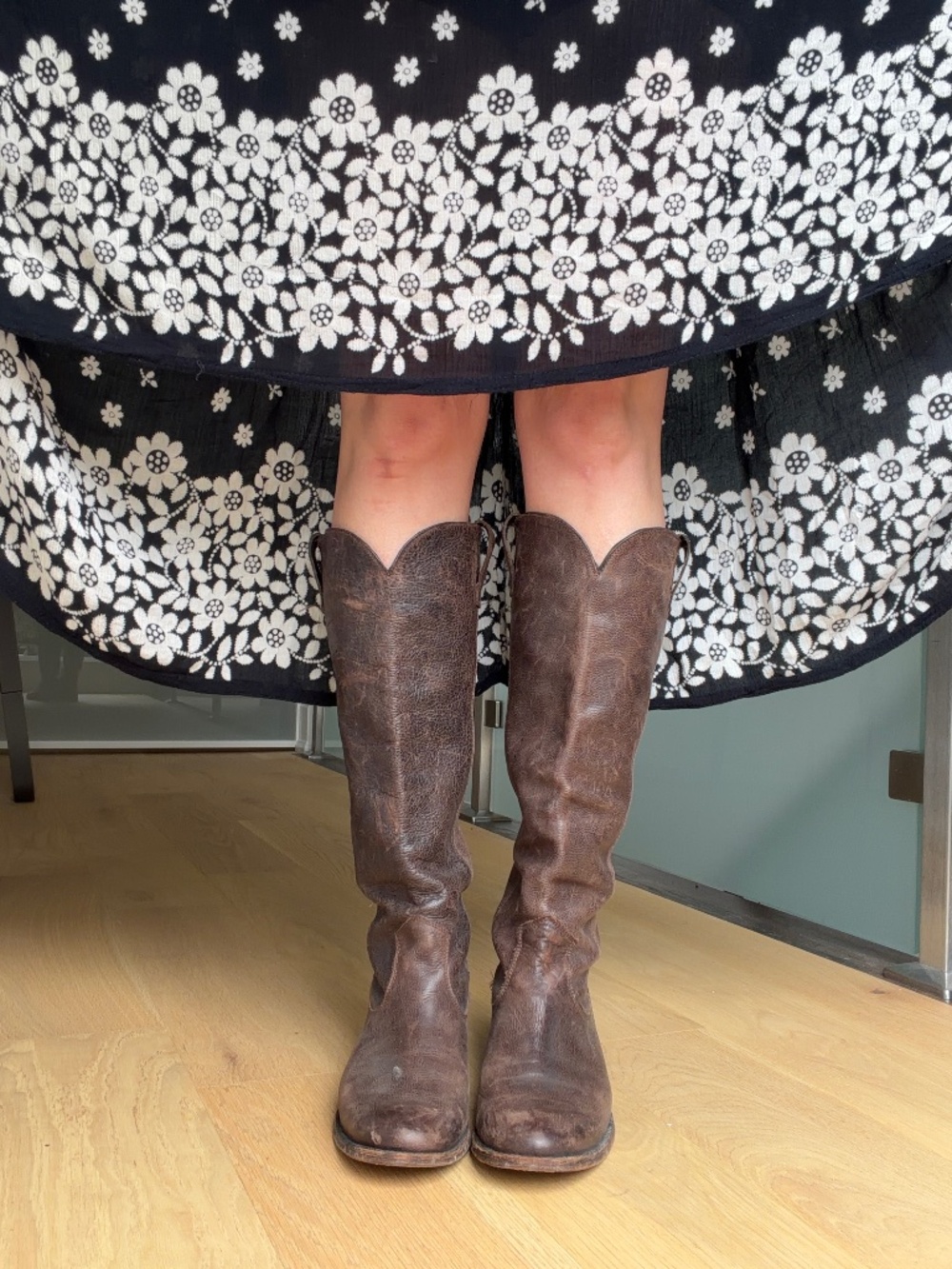 Dolce Vita, Distressed Brown Leather boots, Size 8 or 8.5